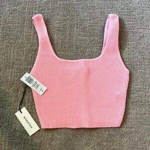 Aritzia Babaton Sculpt Knit square-neck crop tank NWT